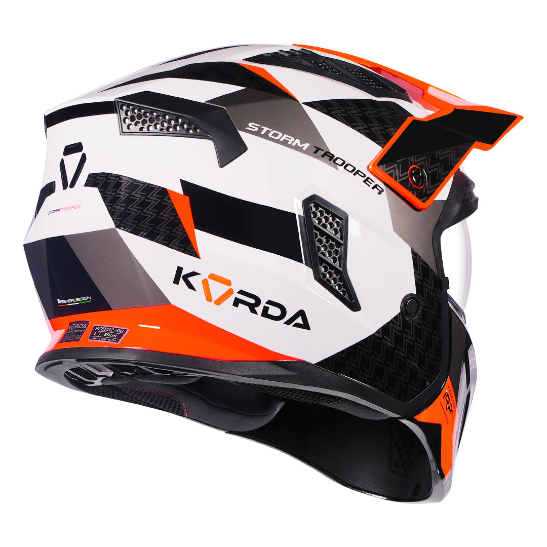 Korda StormTrooper Xoe Helmet (Fluorescent Orange) back