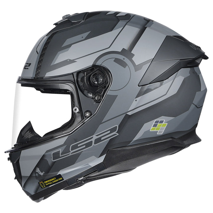 LS2 FF320 Stream 2 Shadow Helmet matt titanium side