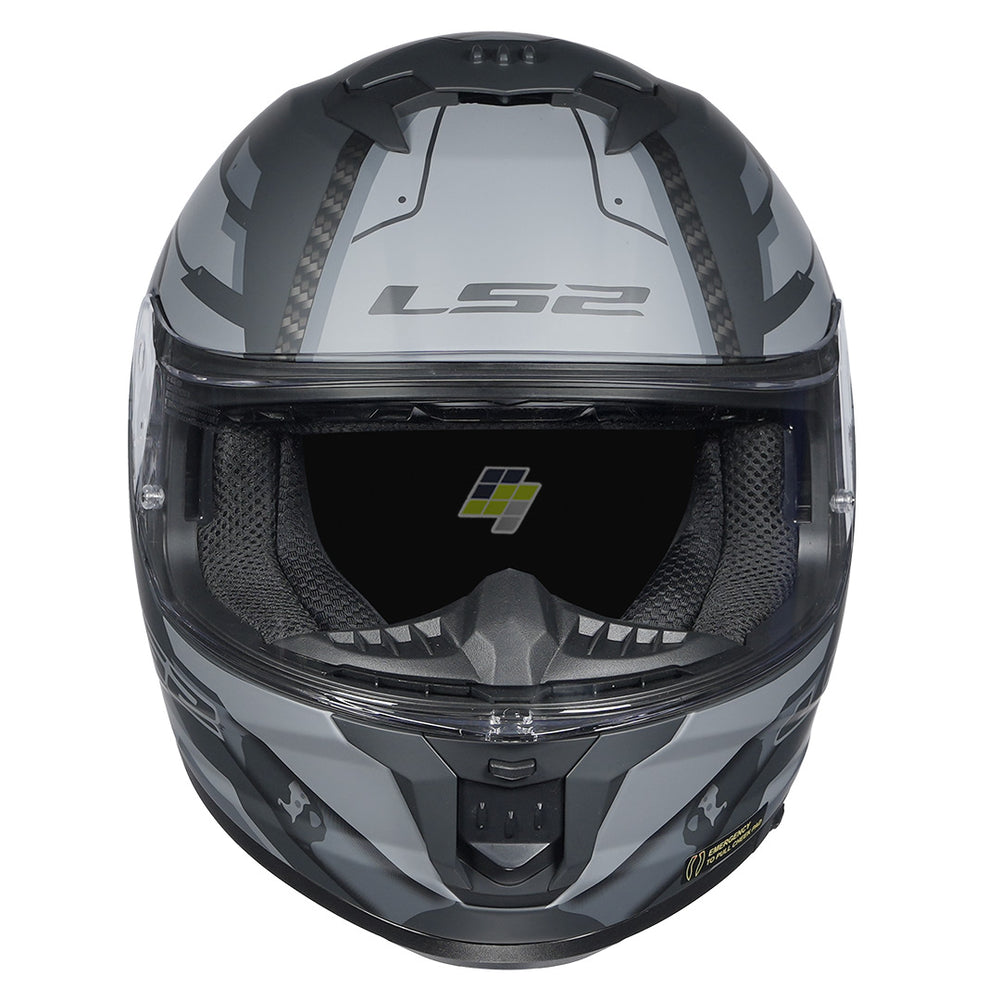 LS2 FF320 Stream 2 Shadow Helmet matt titanium front