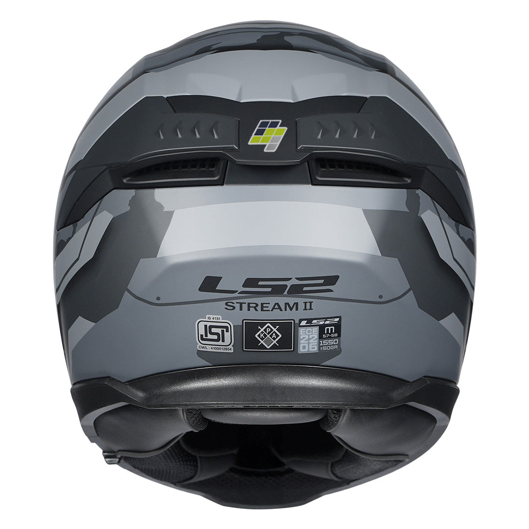 LS2 FF320 Stream 2 Shadow Helmet matt titanium back