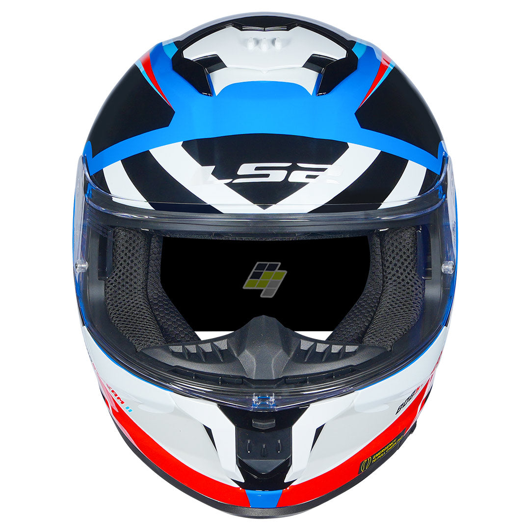 LS2 FF320 Stream 2 Xtrenta Helmet blue red front