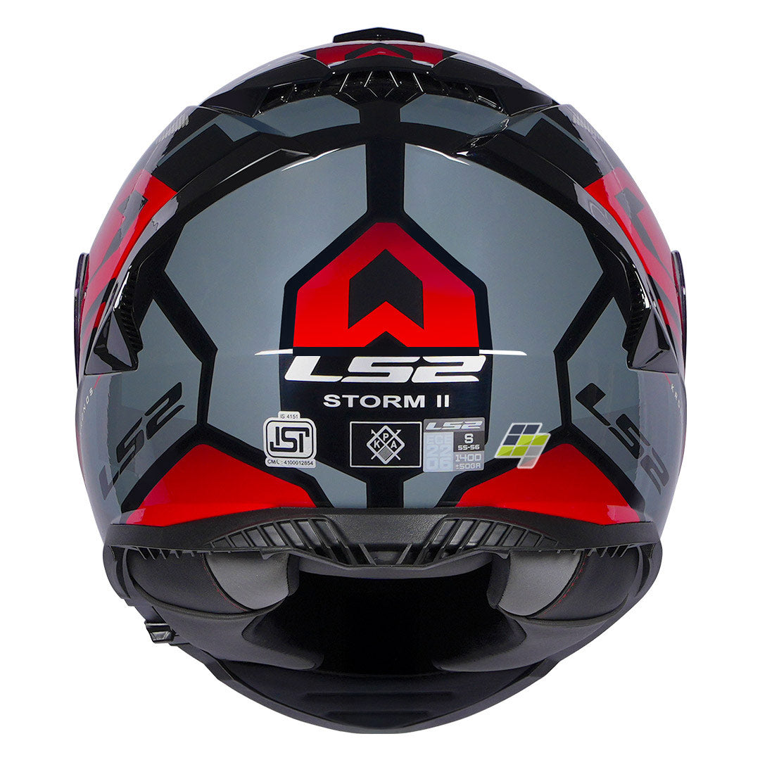 LS2 FF800 Storm 2 Kronos Helmet red back