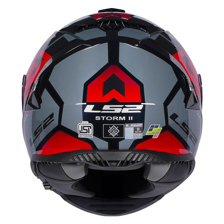LS2 FF800 Storm 2 Kronos Helmet red back