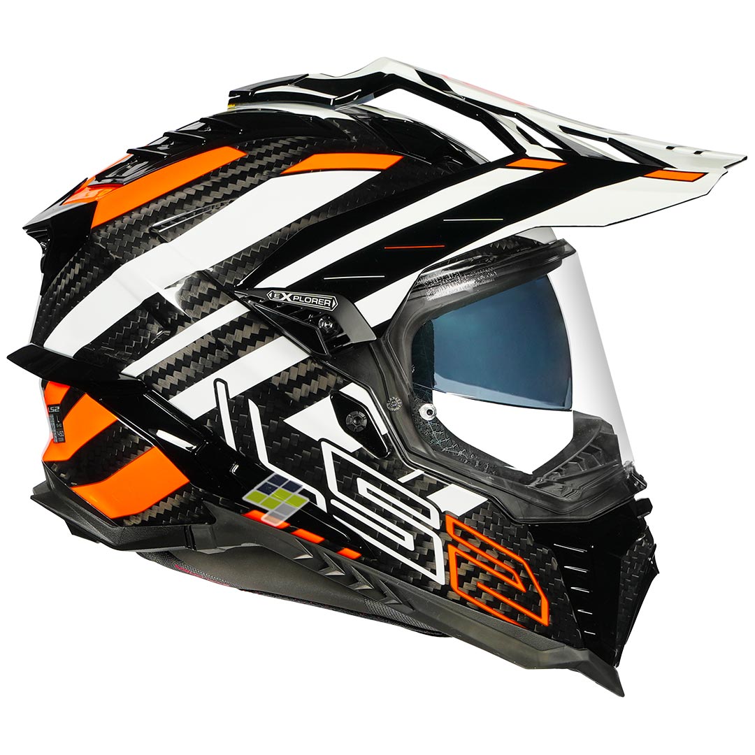 LS2 MX701 Explorer Edge Carbon Dual-Sport Helmet | ECE 22.06