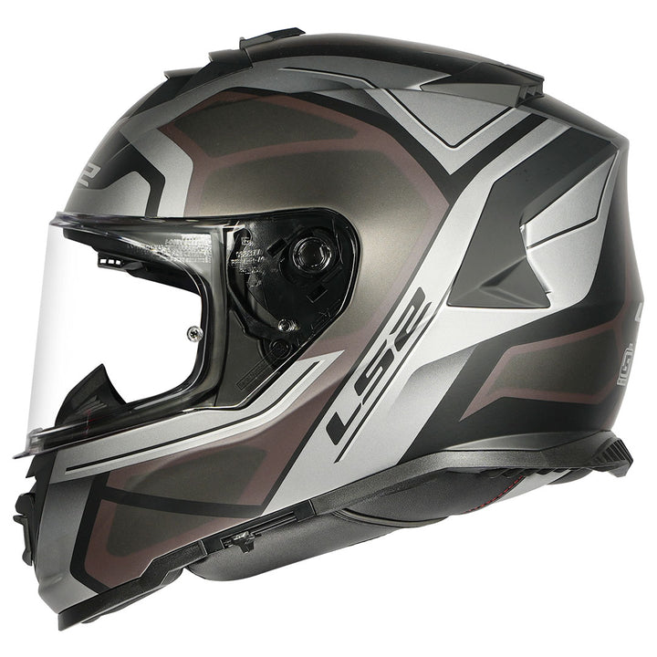 LS2 FF800 Storm 2 Faster Helmet matt titanium side