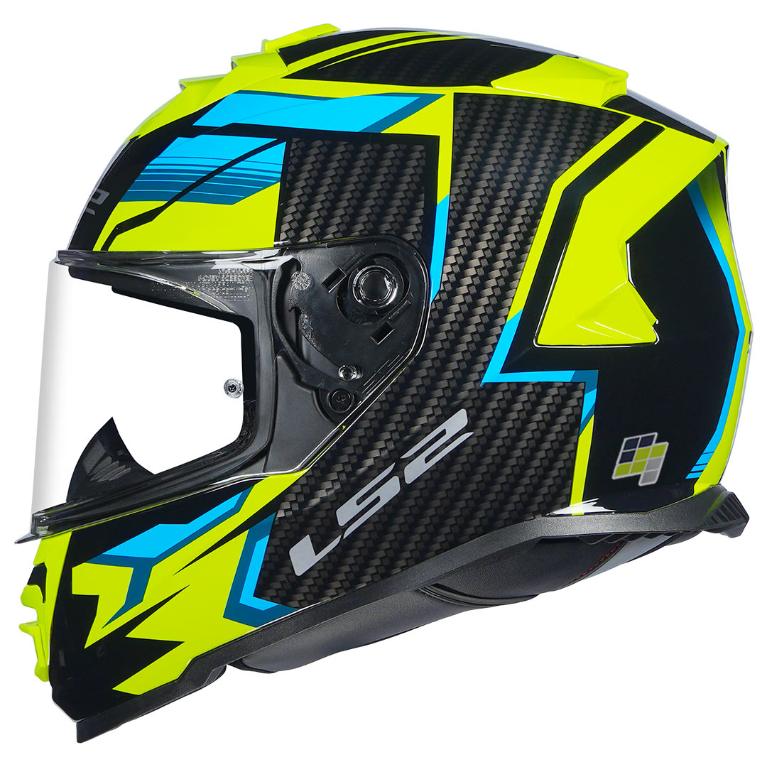 LS2 FF800 Storm 2 Tracker Helmet black fluorescent yellow side