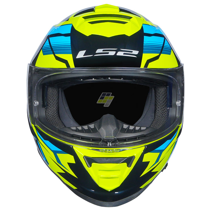 LS2 FF800 Storm 2 Tracker Helmet black fluorescent yellow front