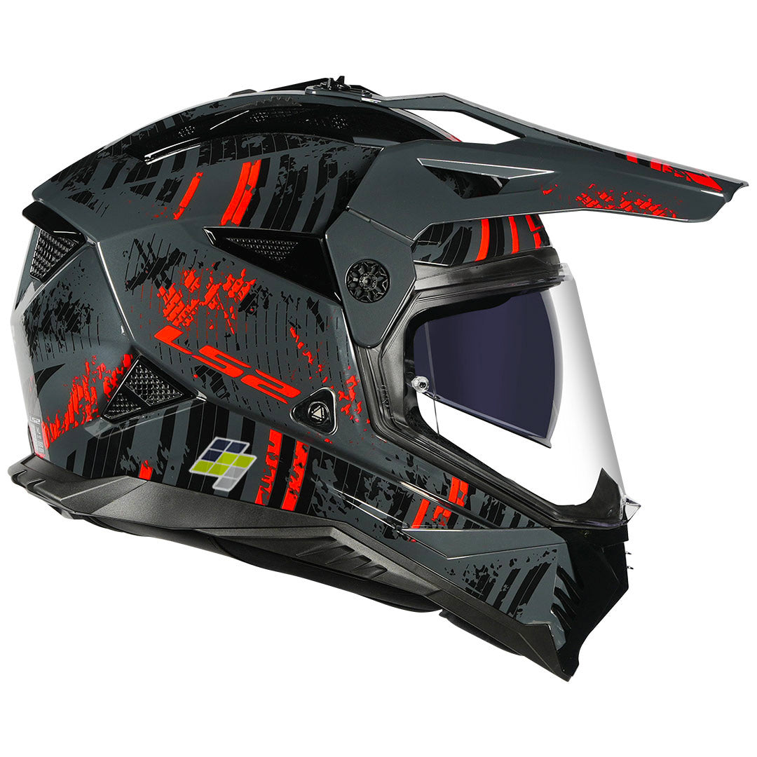 LS2 MX436 Pioneer 2 Crazy Dual Sport Helmet | ECE 22.06 Certified