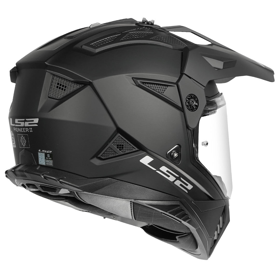 LS2 MX436 Pioneer 2 Solid Dual Sport Helmet | ECE 22.06 Certified