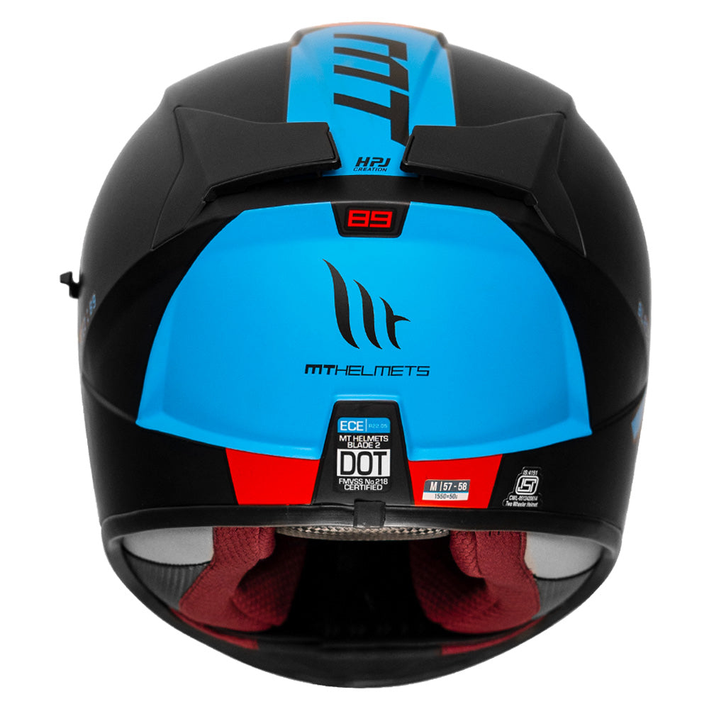 MT Helmet Blade 2SV 89 blue back