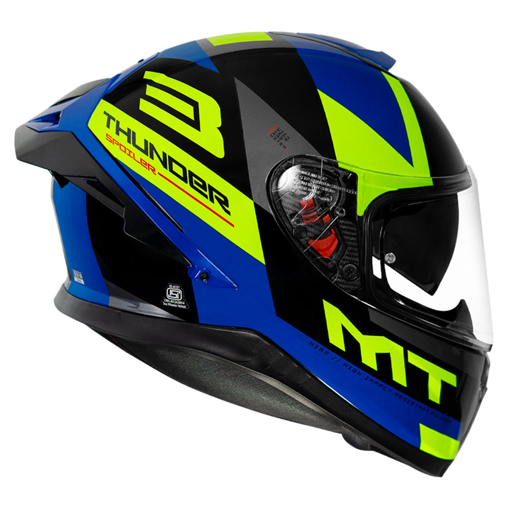 MT Thunder3 Pro Calipso Helmet fluor yellow blue