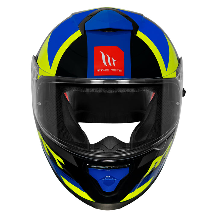 MT Thunder3 Pro Calipso Helmet fluor yellow blue front