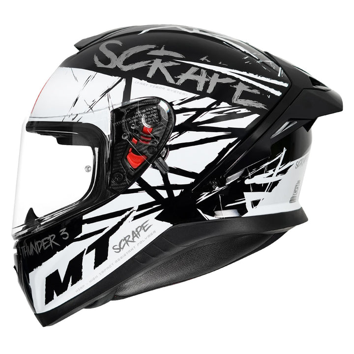 MT Thunder3 Pro Scrape Helmet white side