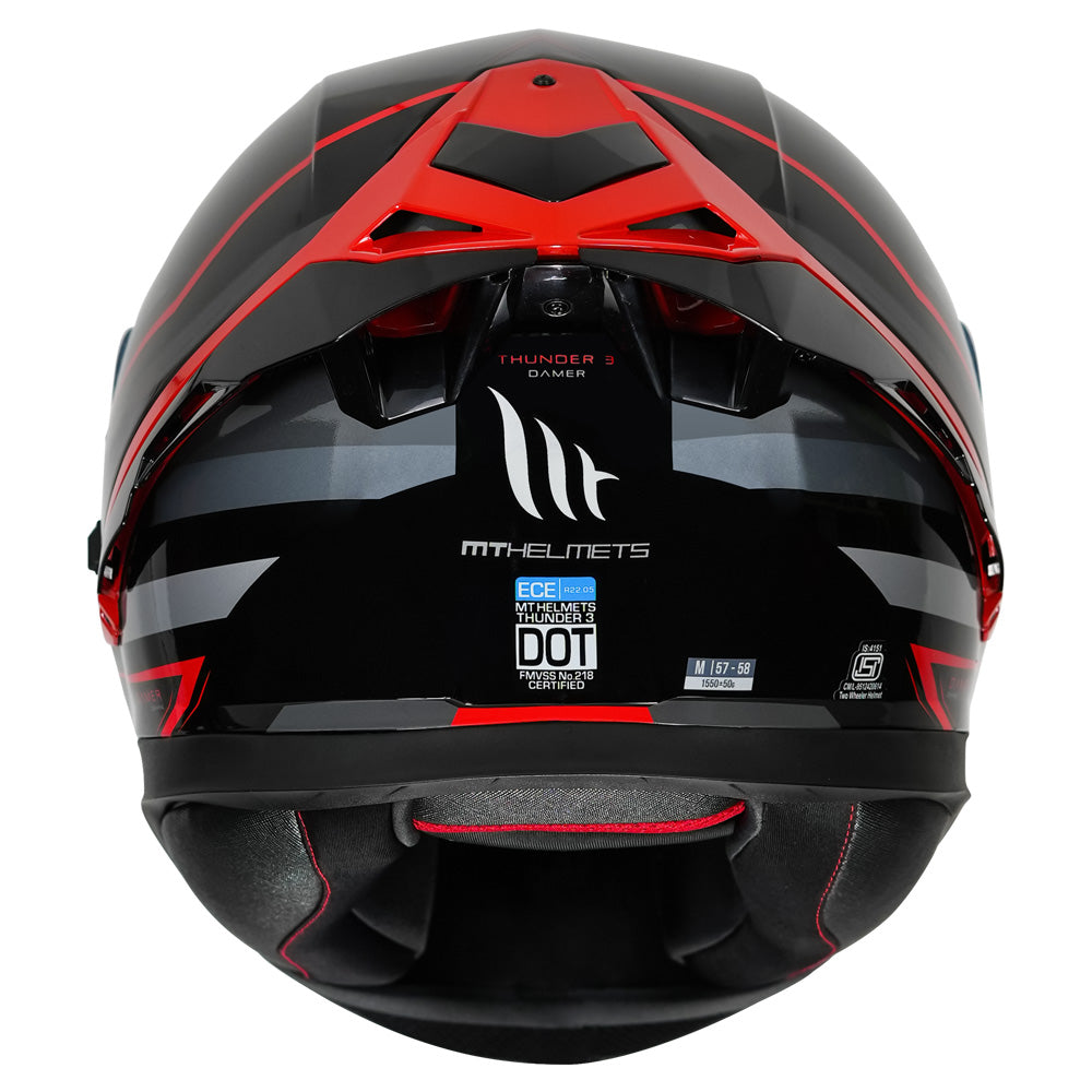 MT Thunder3 Pro Damer Helmet black & red back