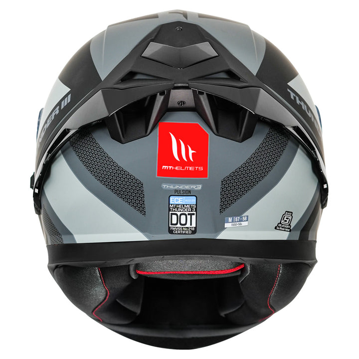 MT Thunder3 Pro Pulsion Helmet matt black back
