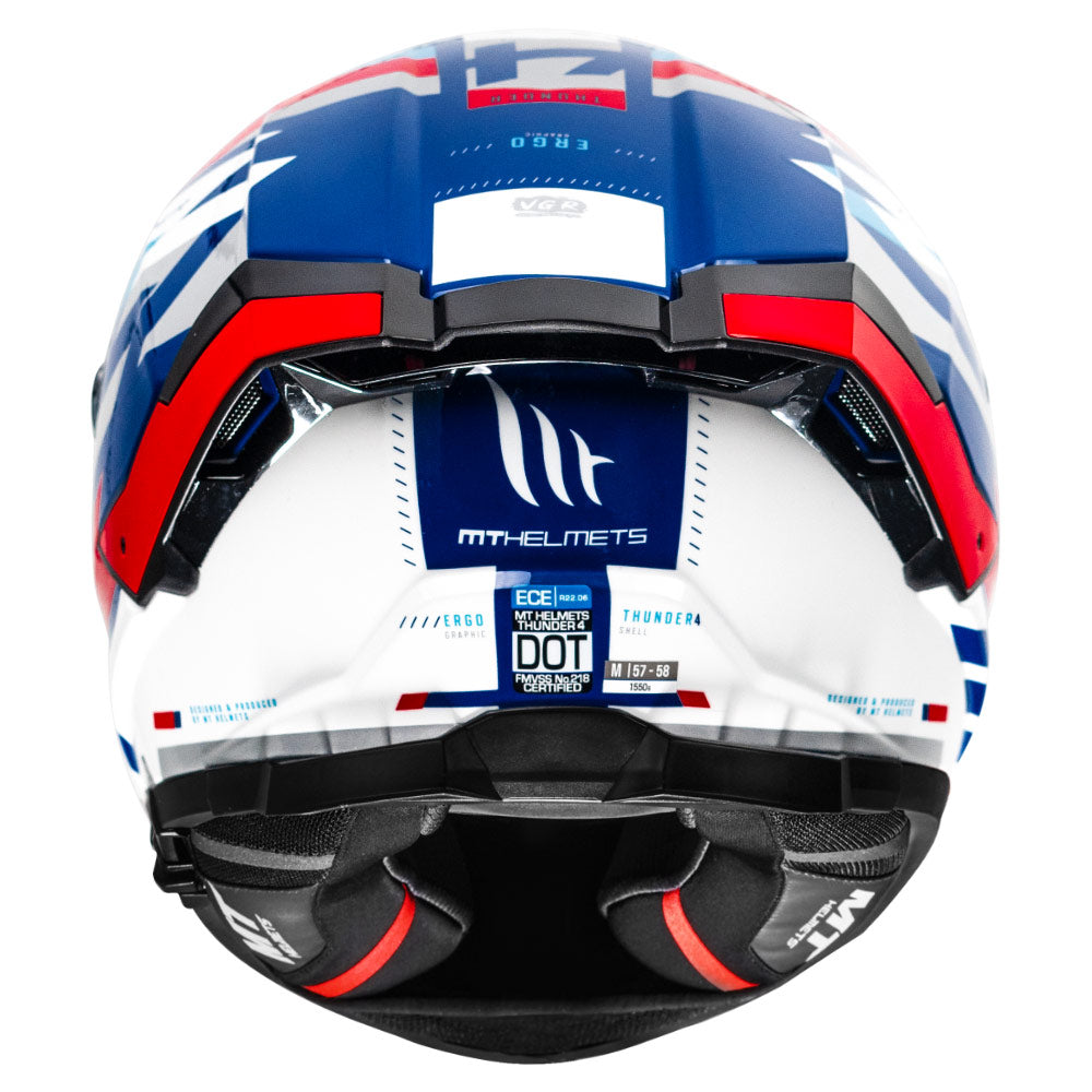 MT Thunder4 Ergo Helmet blue back