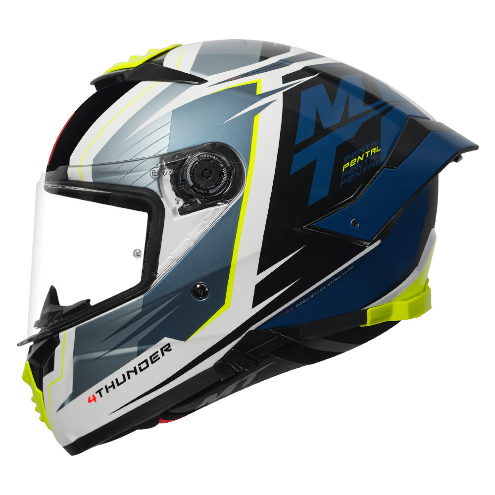 MT Thunder4 Pental Helmet blue side