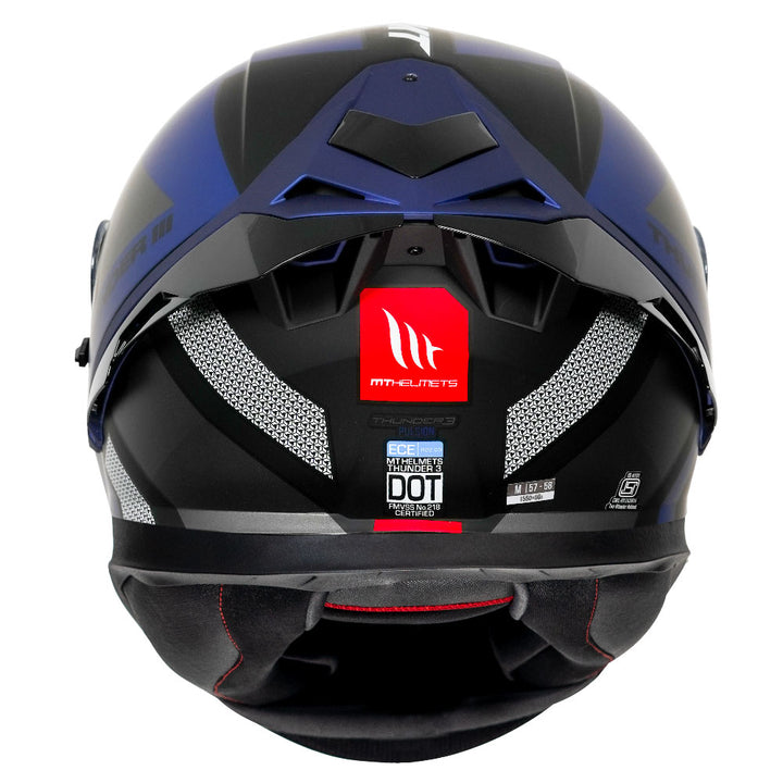 MT Thunder3 Pro Pulsion Helmet matt grey back