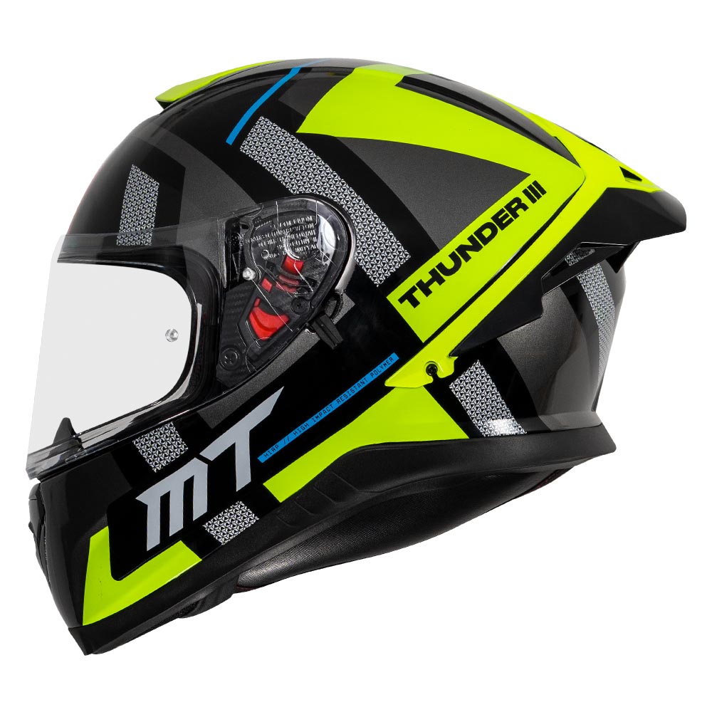 MT Thunder3 Pro Pulsion Helmet yellow side