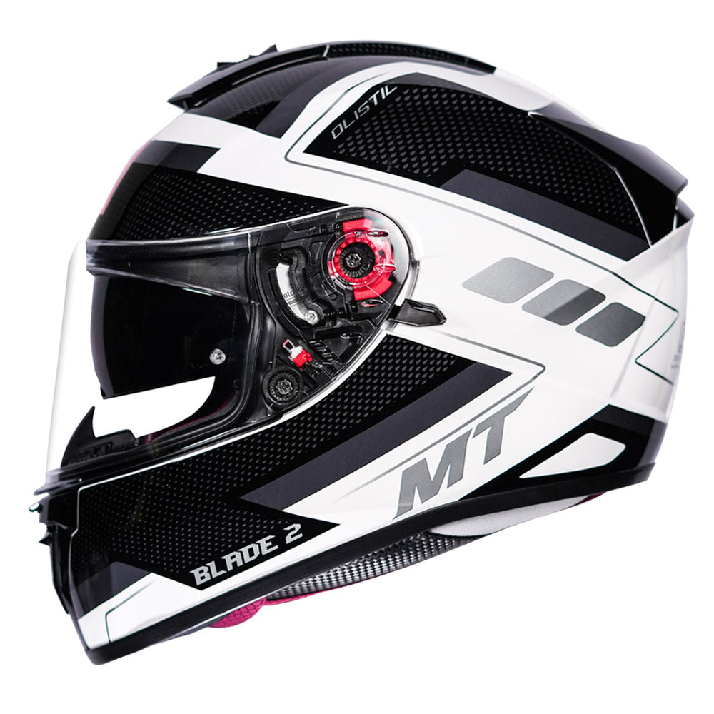 MT Blade 2SV Olistic Helmet black and white side