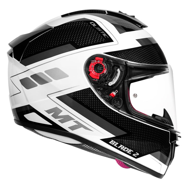 MT Blade 2SV Olistic Helmet black and white