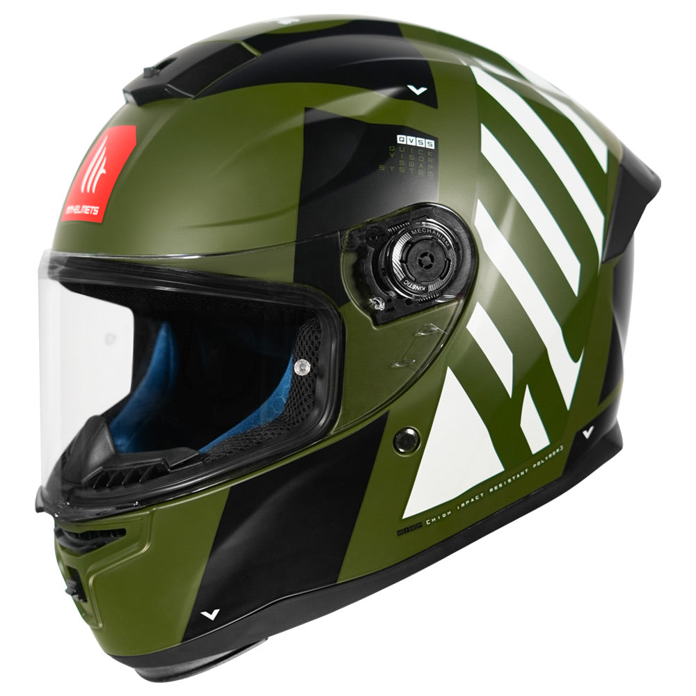 MT Hummer B Air Helmet military green front angled