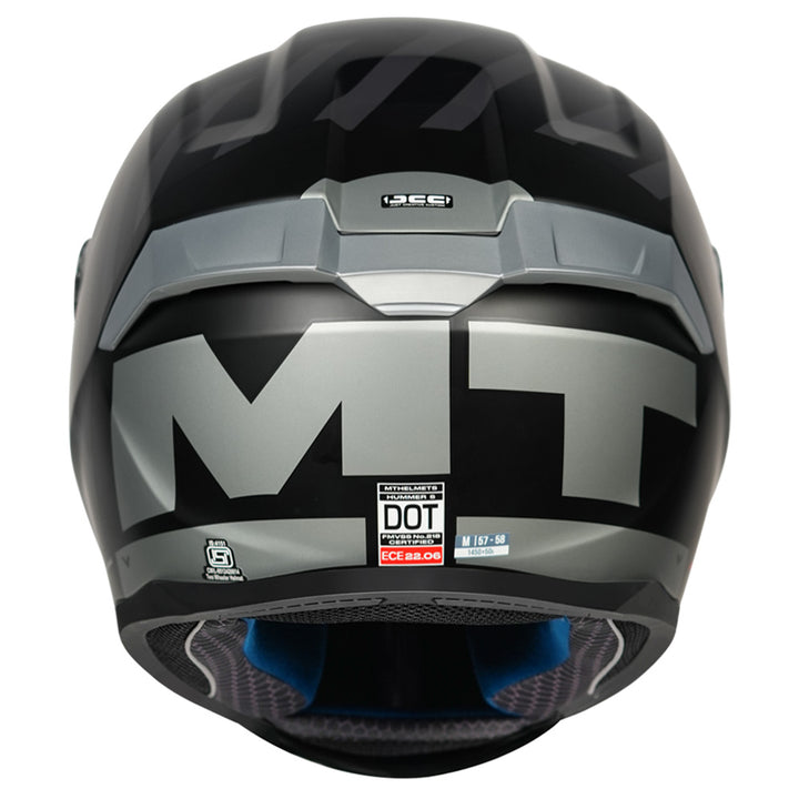 MT Hummer B Air Helmet grey back