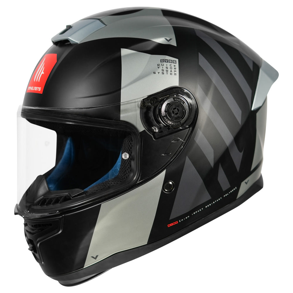 MT Hummer B Air Helmet grey front angled