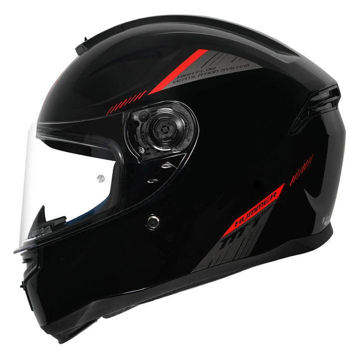 MT Hummer B Solid Helmet gloss black side