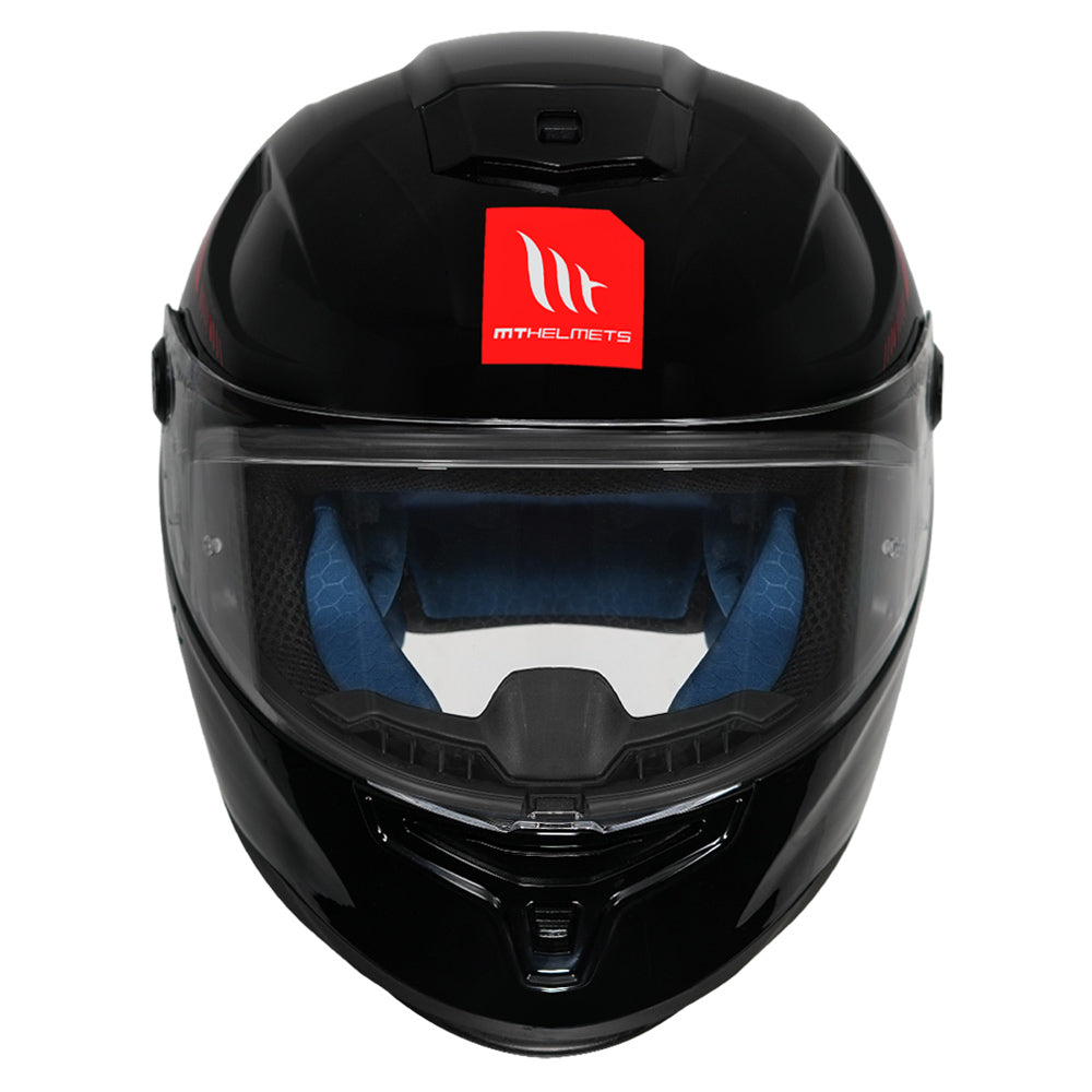 MT Hummer B Solid Helmet gloss black front