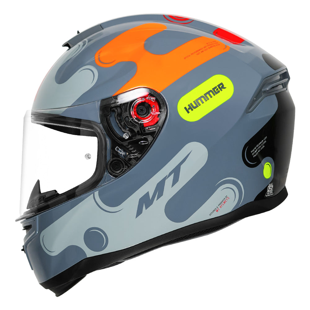 MT Hummer Liquer Helmet orange side