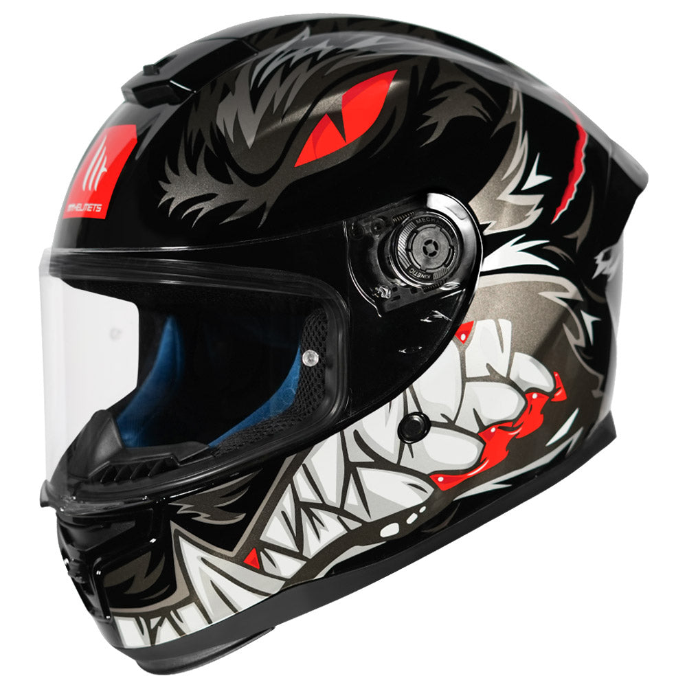 MT Hummer B Lycan Helmet black front angled