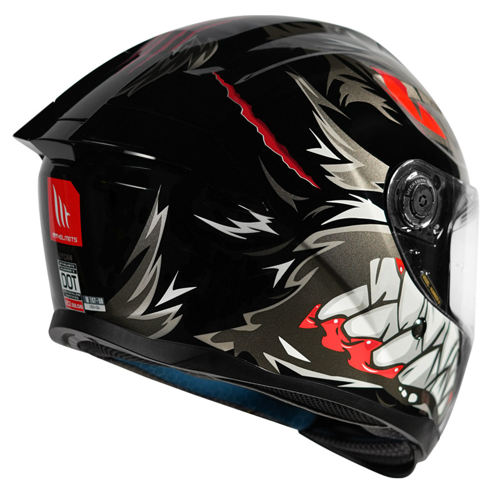 MT Hummer B Lycan Helmet black back angled