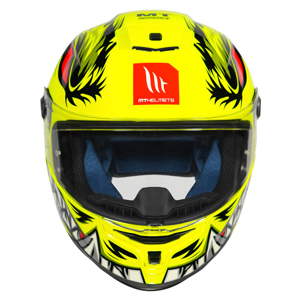 MT Hummer B Lycan Helmet fluorescent yellow front