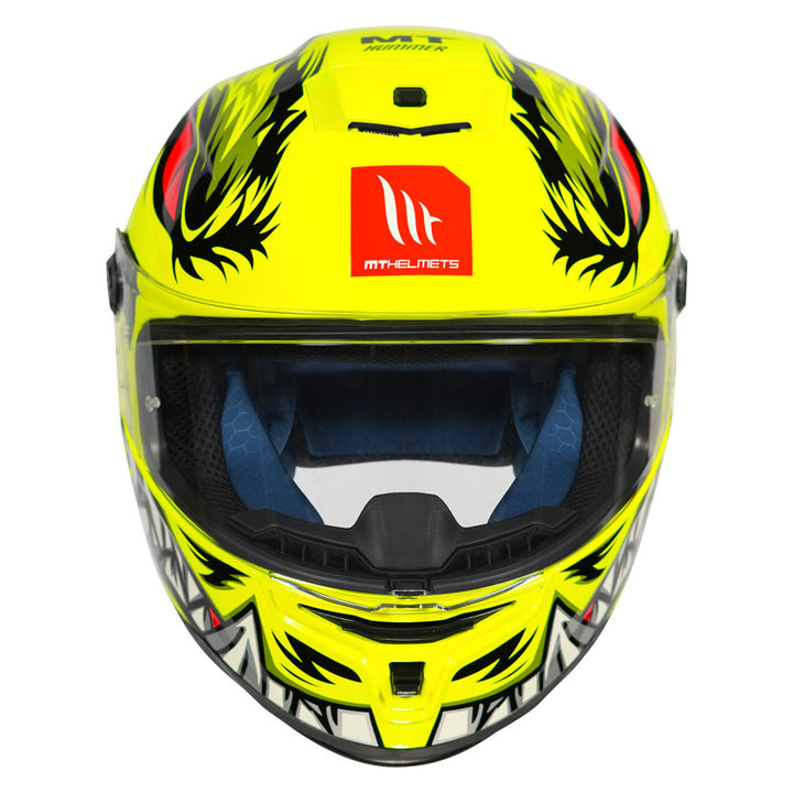 MT Hummer B Lycan Helmet fluorescent yellow front