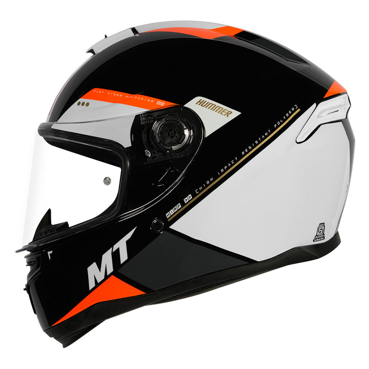 MT Hummer B MIR Helmet orange side