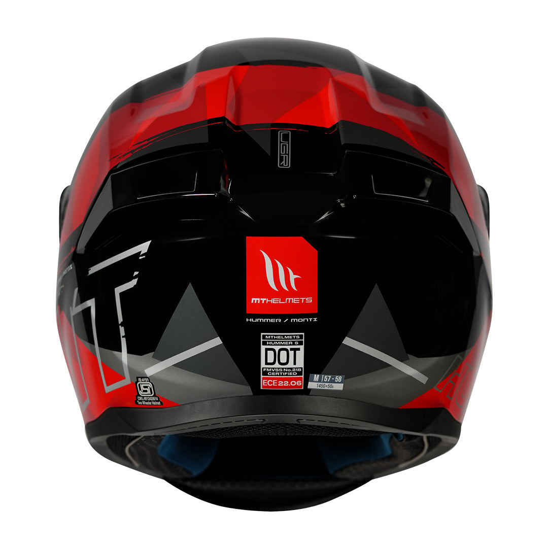 MT Hummer B Monti Helmet red back