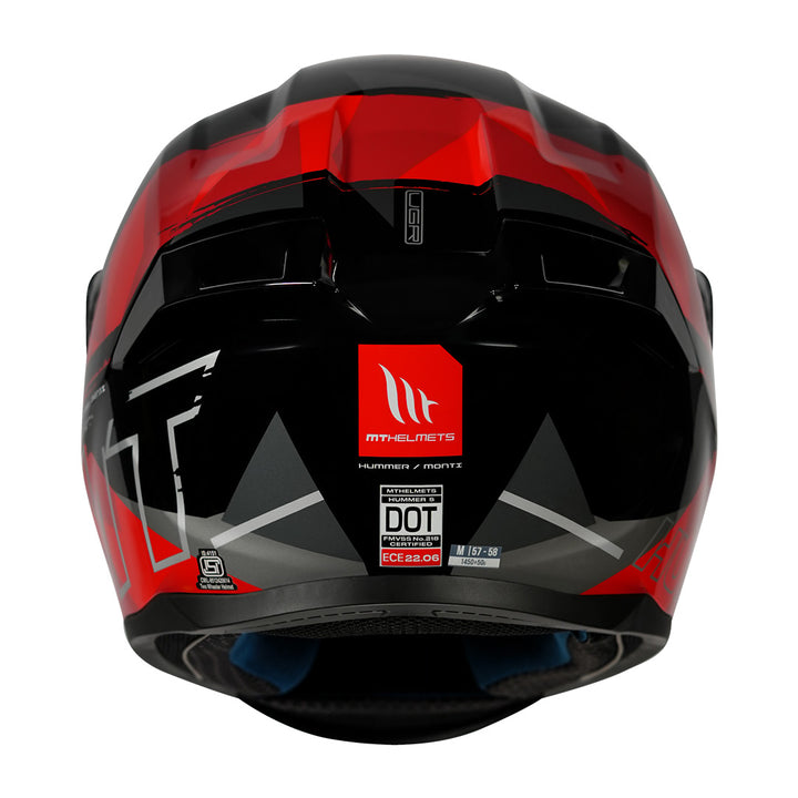 MT Hummer B Monti Helmet red back