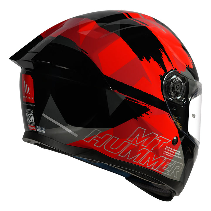 MT Hummer B Monti Helmet red back angled