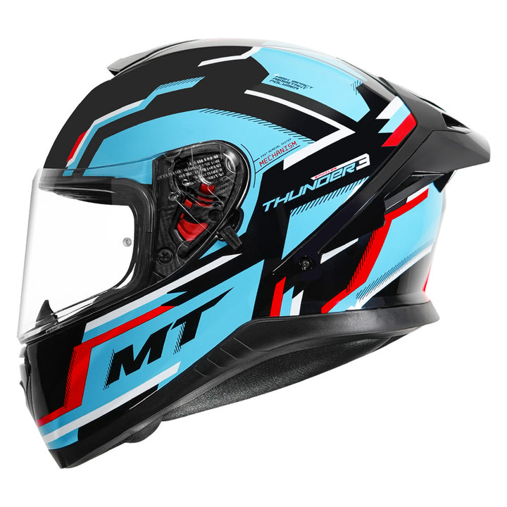 MT Thunder3 Pro Blaze Helmet blue side