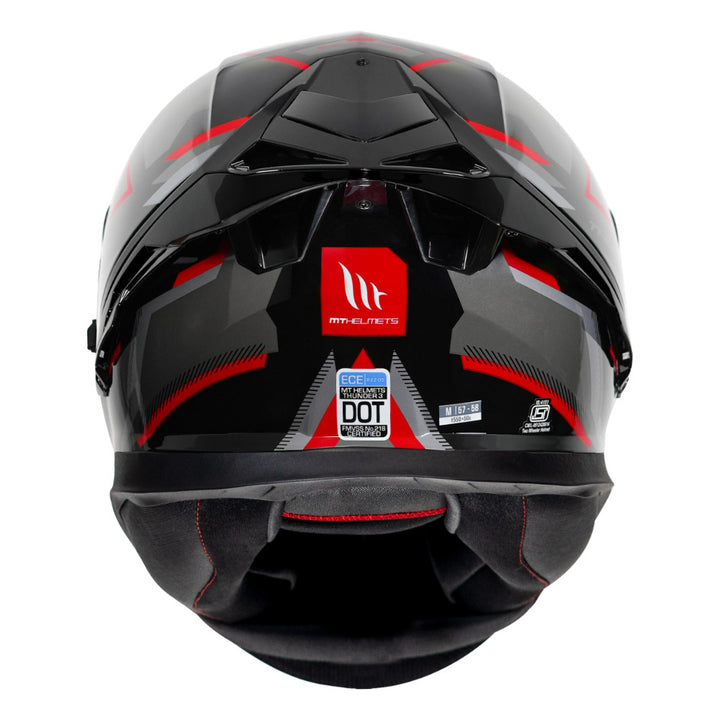 MT Thunder3 Pro Blaze Helmet red back