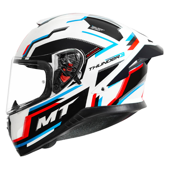 MT Thunder3 Pro Blaze Helmet white side