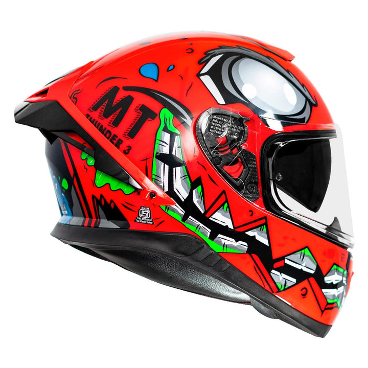 MT Thunder3 Pro Creature Helmet grey red