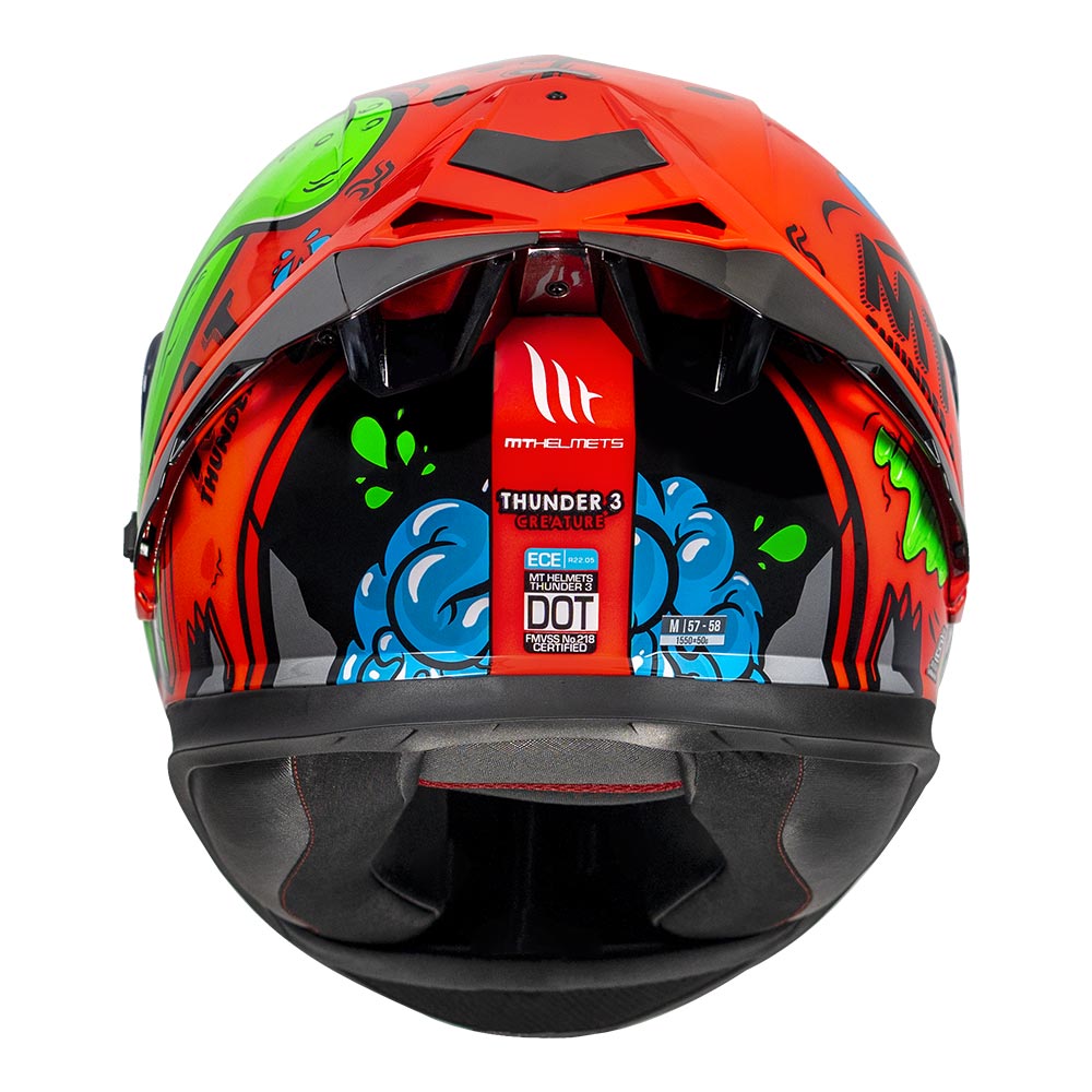 MT Thunder3 Pro Creature Helmet red back