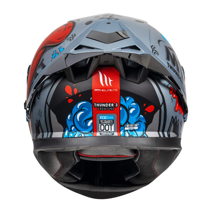 MT Thunder3 Pro Creature Helmet grey back