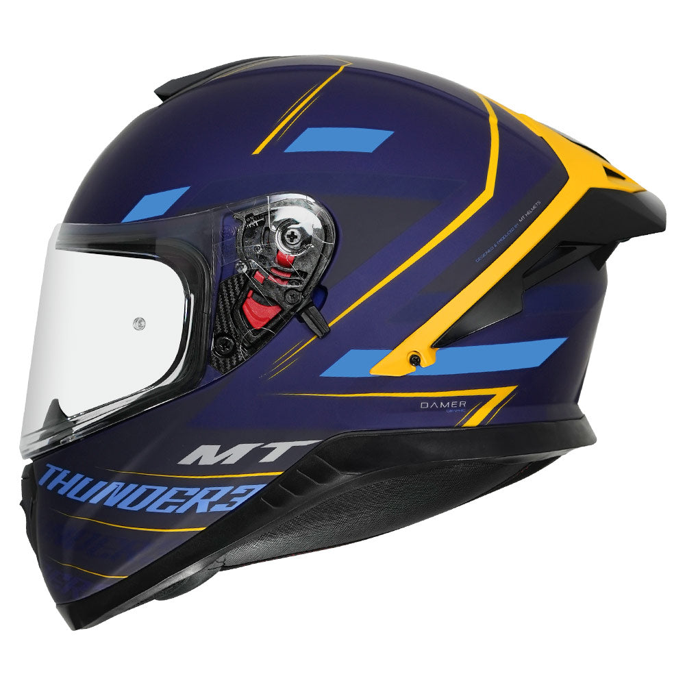 MT Thunder3 Pro Damer Helmet matt blue side