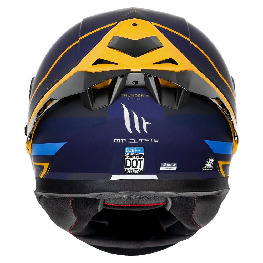 MT Thunder3 Pro Damer Helmet matt blue back