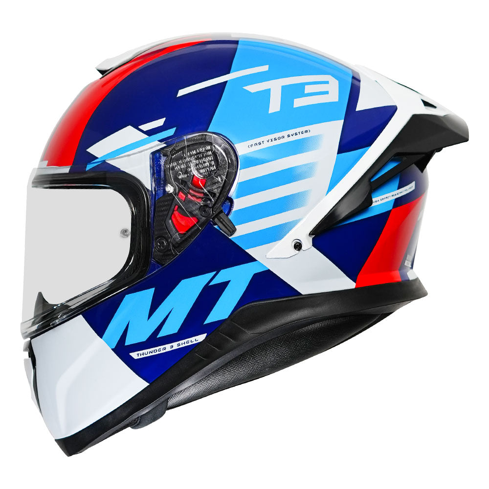 MT Thunder3 Pro Deep Helmet blue side