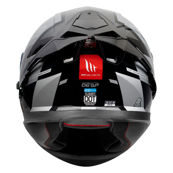 MT Thunder3 Pro Deep Helmet grey back