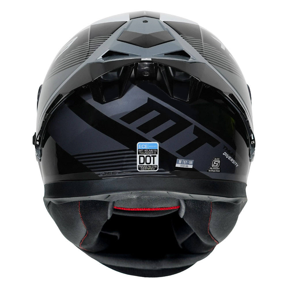 MT Thunder3 Pro Diversity Helmet grey back